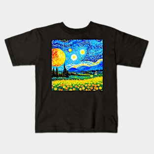 Sunflowers field Kids T-Shirt